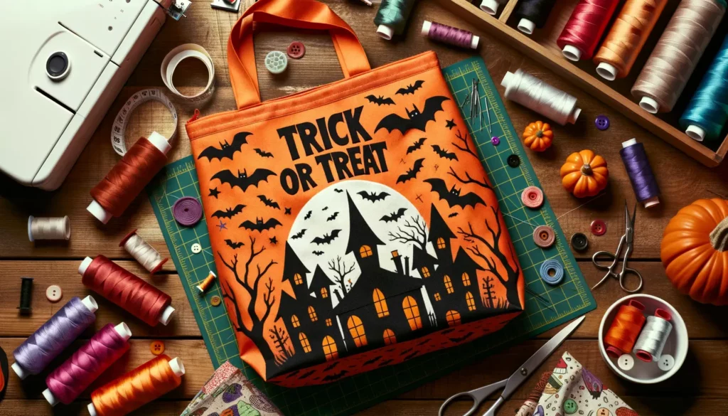 Coudre un sac pour aller chercher des bonbons pour Halloween ?