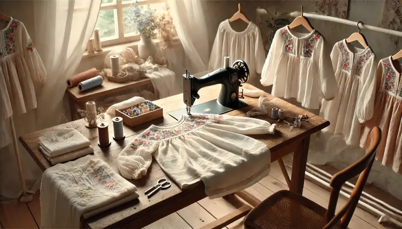 A little girl's blouse is quick and easy to sew! We love it!