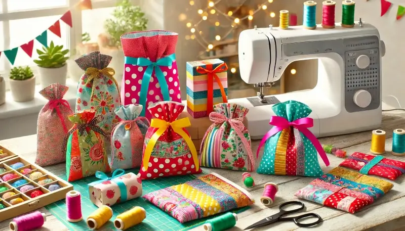 Sewing small gift bags is quick and easy