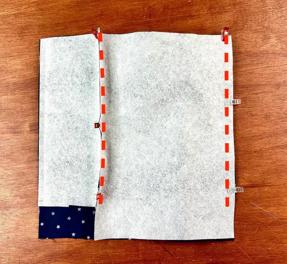 Sew the 2nd side of the bag to the sides