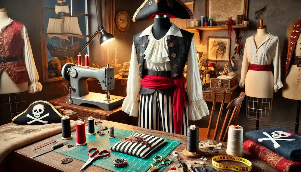 Los disfraces de pirata son fáciles de coser